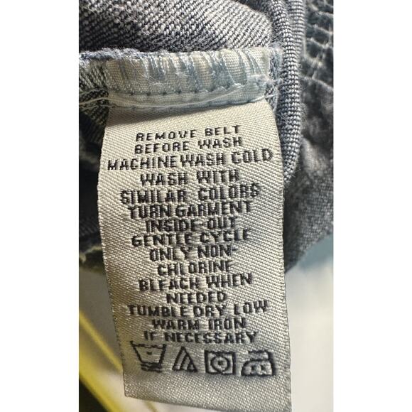 Y2K Baby Guess Denim Dress Girls Sz 24M Tiered Ruffle Puff Sleeve Belt Western - Picture 8 of 8